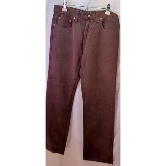 VTG Y2K Axist Men's Classic Brown Denim Jeans Size 32x30 Straight Fit - Picture 3 of 9